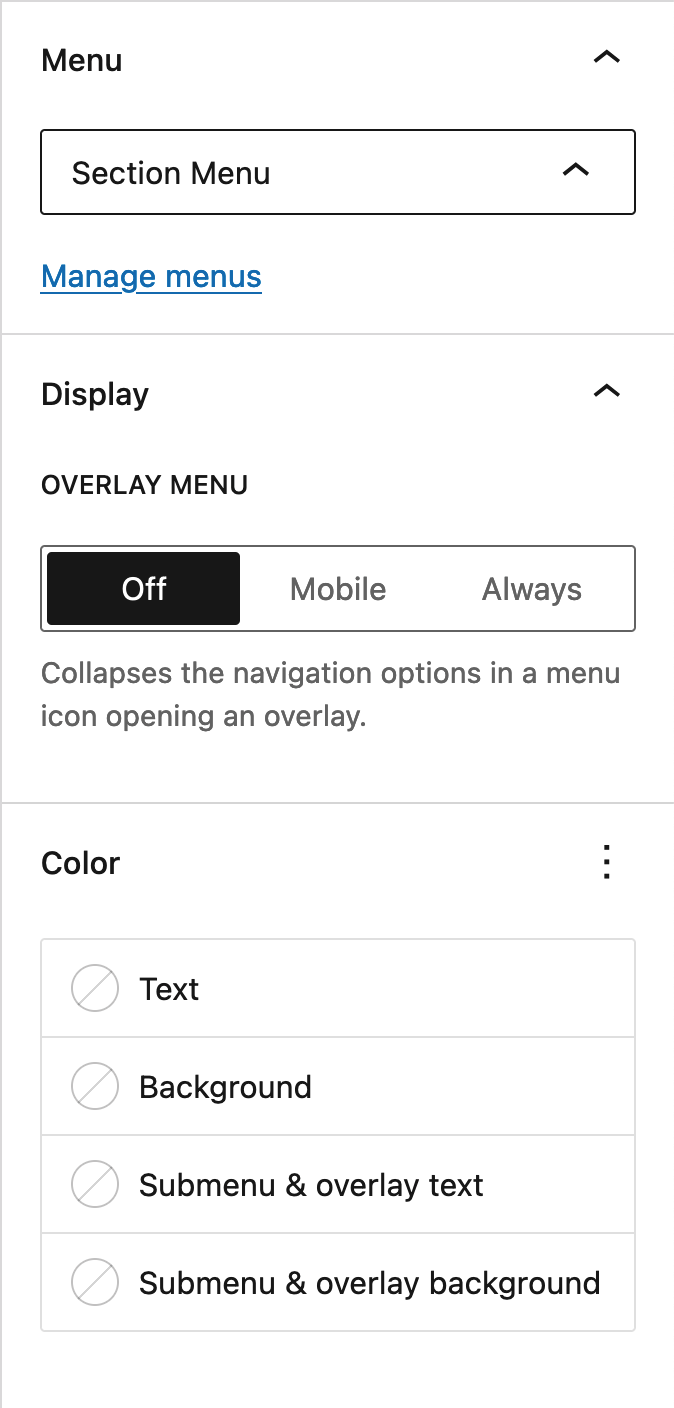 List Menu - UNCG Web Assets